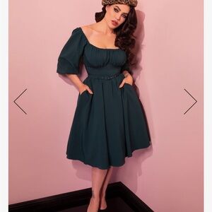 VACATION DRESS IN SPRUCE GREEN - VIXEN BY MICHELINE PITT
